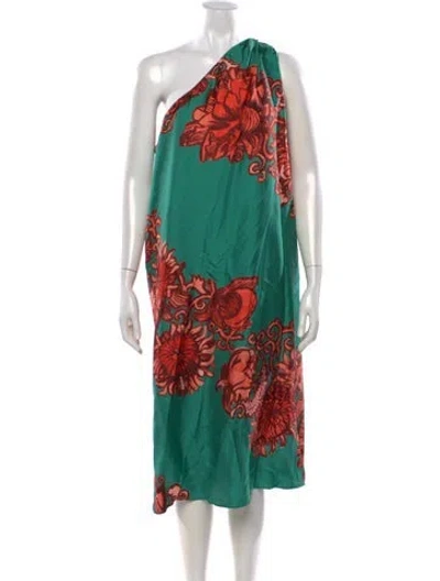 Pre-owned La Doublej Silk Long Dress In Green