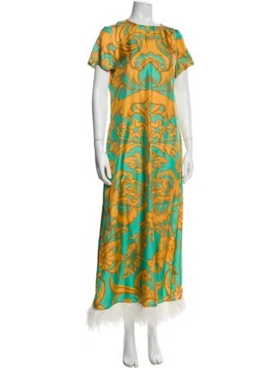Pre-owned La Doublej Silk Long Dress In Multi