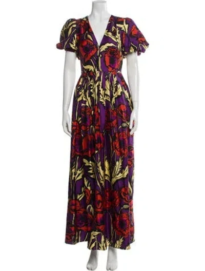 Pre-owned La Doublej Silk Long Dress In Multi
