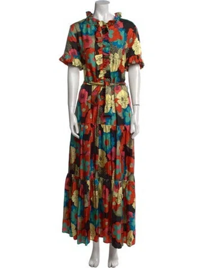 Pre-owned La Doublej Silk Long Dress In Multi