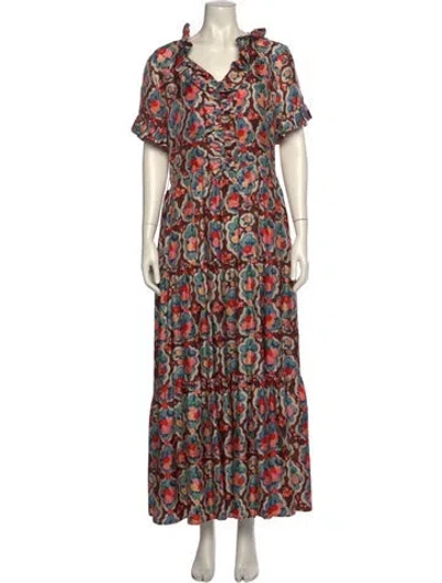 Pre-owned La Doublej Silk Long Dress In Multi