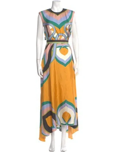 Pre-owned La Doublej Silk Long Dress In Multi