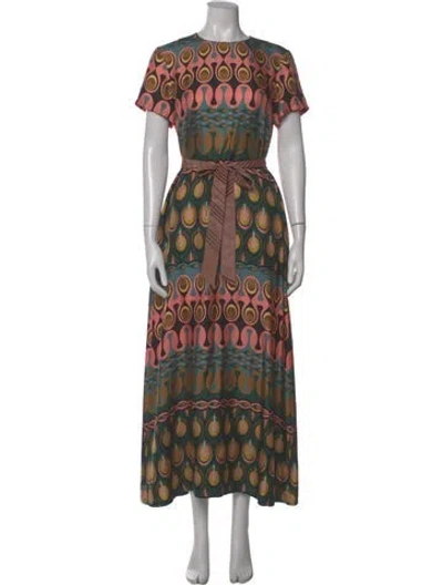 Pre-owned La Doublej Silk Long Dress In Multi