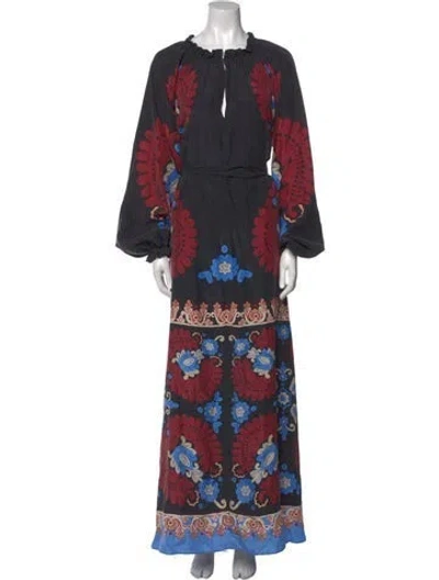 Pre-owned La Doublej Silk Long Dress In Multi