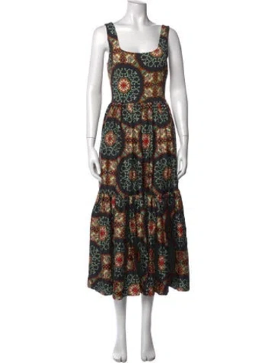 Pre-owned La Doublej Silk Long Dress In Multicolor