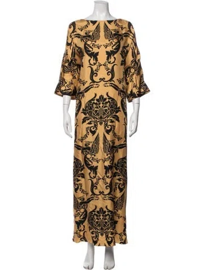 Pre-owned La Doublej Silk Long Dress In Multicolor