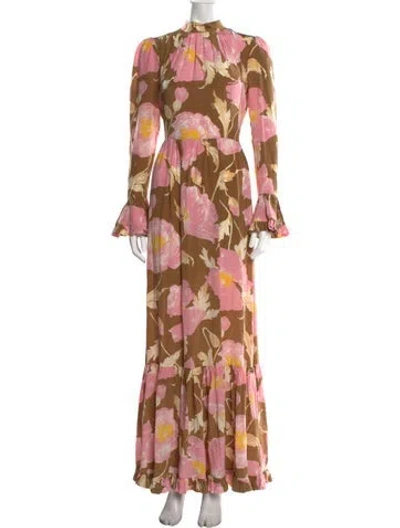 Pre-owned La Doublej Silk Long Dress In Multicolor