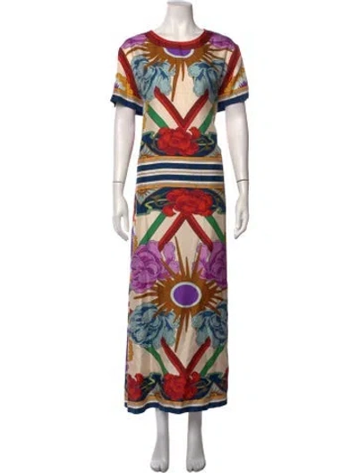 Pre-owned La Doublej Silk Long Dress In Multicolor