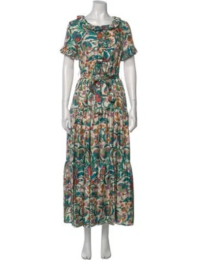 Pre-owned La Doublej Silk Long Dress In Neutral