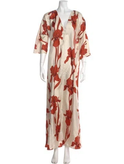 Pre-owned La Doublej Silk Long Dress In Neutral