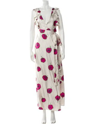 Pre-owned La Doublej Silk Long Dress In Neutral