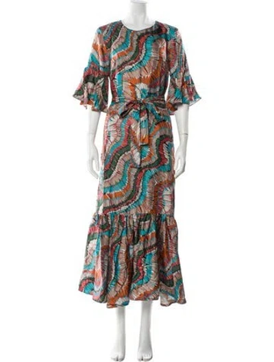 Pre-owned La Doublej Silk Long Dress In Neutral