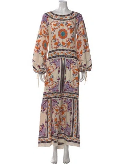 Pre-owned La Doublej Silk Long Dress In Neutral