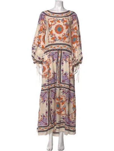 Pre-owned La Doublej Silk Long Dress In Neutrals