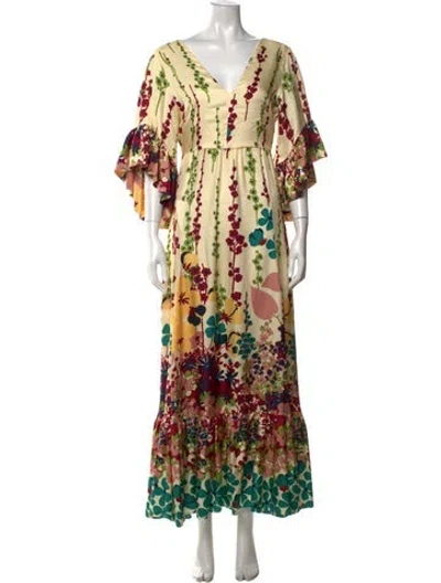 Pre-owned La Doublej Silk Long Dress In Neutrals