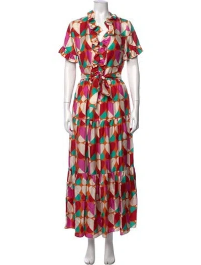 Pre-owned La Doublej Silk Long Dress In Orange