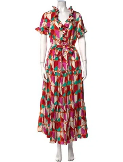 Pre-owned La Doublej Silk Long Dress In Orange