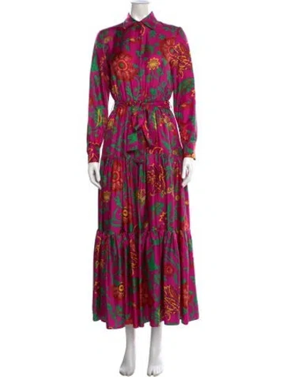 Pre-owned La Doublej Silk Long Dress In Pink