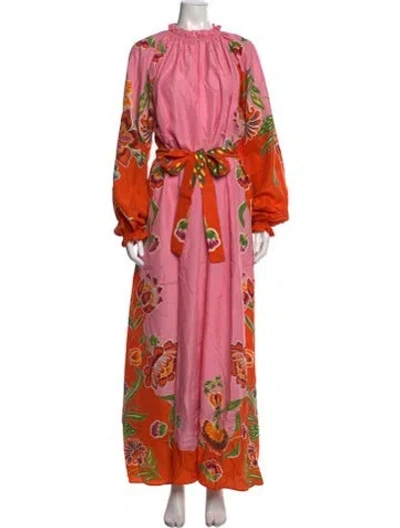 Pre-owned La Doublej Silk Long Dress In Pink