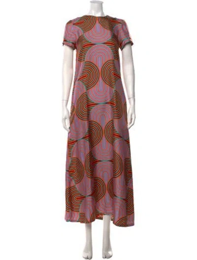 Pre-owned La Doublej Silk Long Dress In Pink