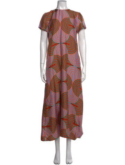 Pre-owned La Doublej Silk Long Dress In Pink