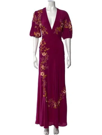 Pre-owned La Doublej Silk Long Dress In Purple