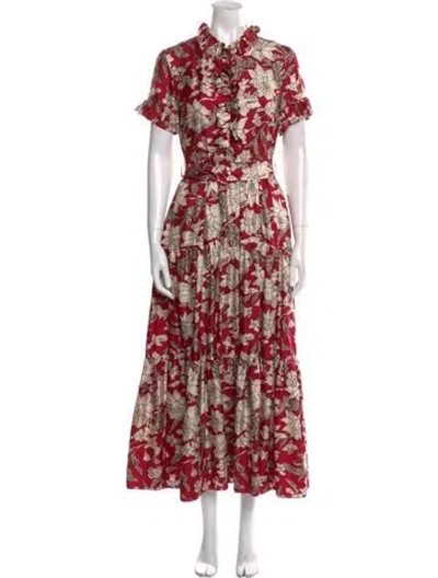 Pre-owned La Doublej Silk Long Dress In Red