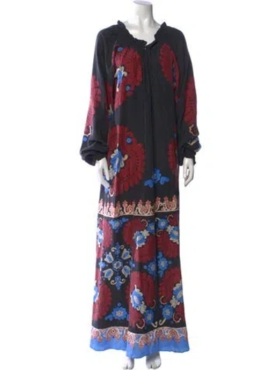 Pre-owned La Doublej Silk Long Dress In Red