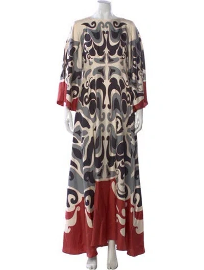 Pre-owned La Doublej Silk Long Dress In Red