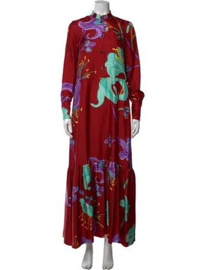 Pre-owned La Doublej Silk Long Dress In Red