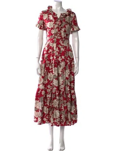 Pre-owned La Doublej Silk Long Dress In Red