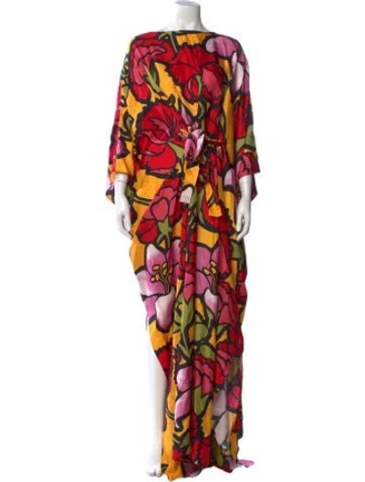 Pre-owned La Doublej Silk Long Dress In Red