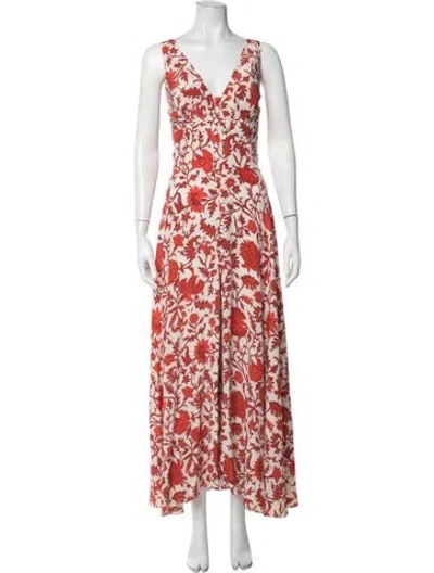 Pre-owned La Doublej Silk Long Dress In Red