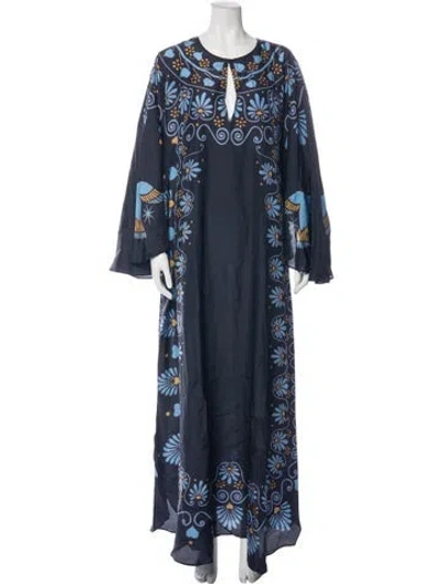 Pre-owned La Doublej Silk Long Dress W/ Tags In Blue
