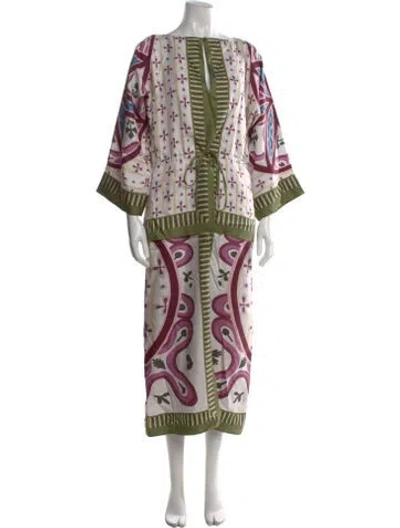 Pre-owned La Doublej Silk Long Dress W/ Tags In Multi
