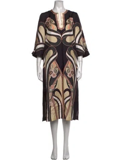 Pre-owned La Doublej Silk Long Dress W/ Tags In Multicolor