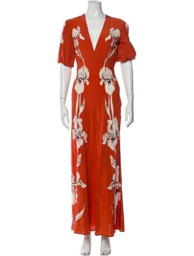 Pre-owned La Doublej Silk Long Dress W/ Tags In Orange
