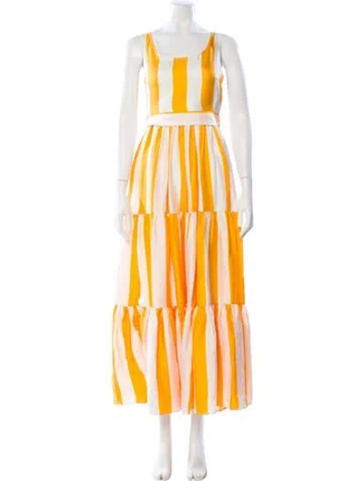 Pre-owned La Doublej Silk Long Dress W/ Tags In Yellow