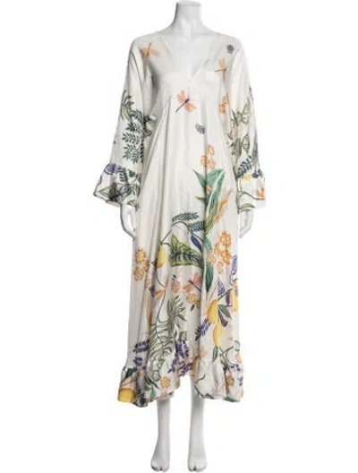 Pre-owned La Doublej Silk Long Dress In White