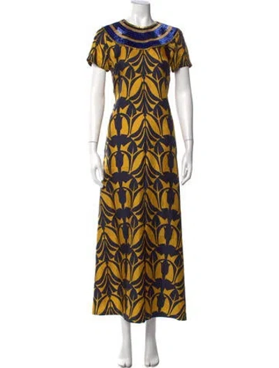 Pre-owned La Doublej Silk Long Dress In Yellow