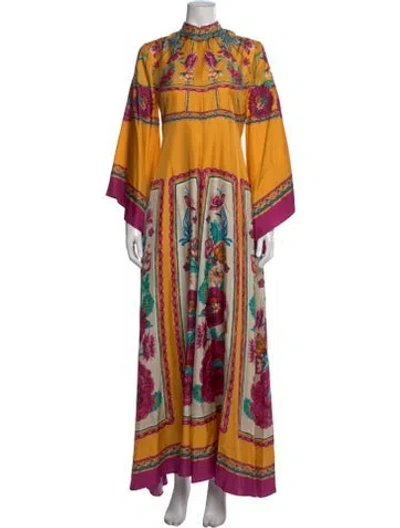Pre-owned La Doublej Silk Long Dress In Yellow