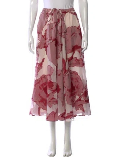 Pre-owned La Doublej Silk Long Skirt In Pink