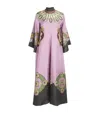 La Doublej Silk Magnifico Maxi Dress In Pink