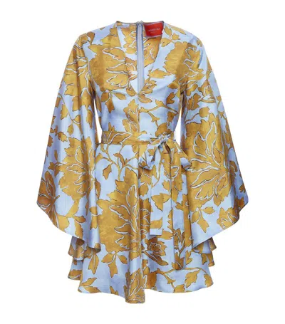 La Doublej Silk Magnifico Mini Dress In Yellow