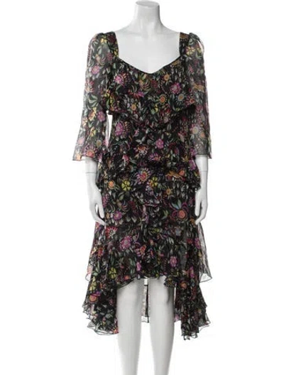 Pre-owned La Doublej Silk Midi Length Dress In Black