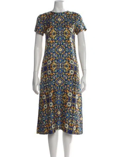 Pre-owned La Doublej Silk Midi Length Dress In Blue