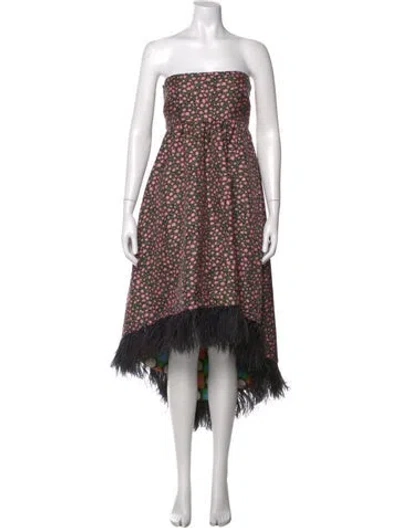 Pre-owned La Doublej Silk Midi Length Dress In Pink