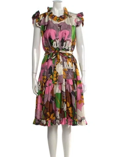 Pre-owned La Doublej Silk Midi Length Dress W/ Tags In Pink