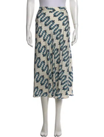 Pre-owned La Doublej Silk Midi Length Skirt In Multi