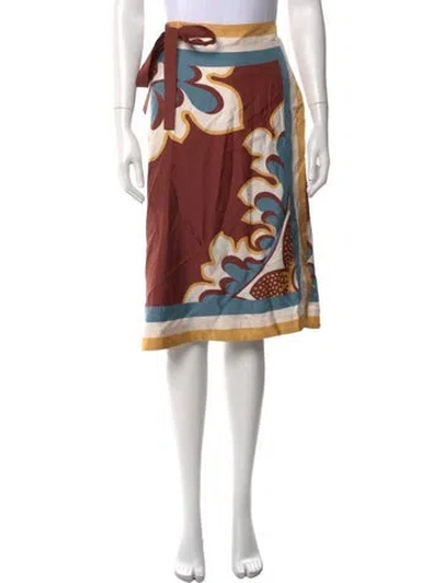 Pre-owned La Doublej Silk Midi Length Skirt In Multicolor
